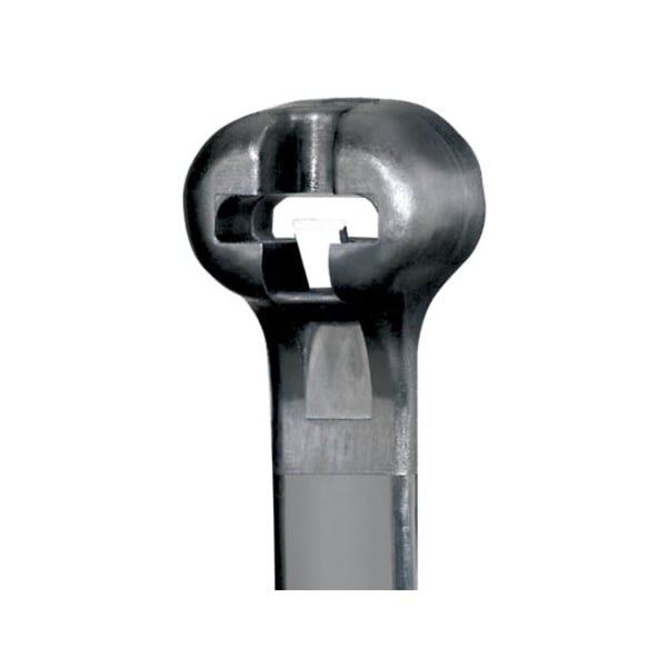 Cable Tie, 12 in L, 3 in Max Bundle Dia., Black, Nylon 6/6, 40 lb Strength, 1000 PK